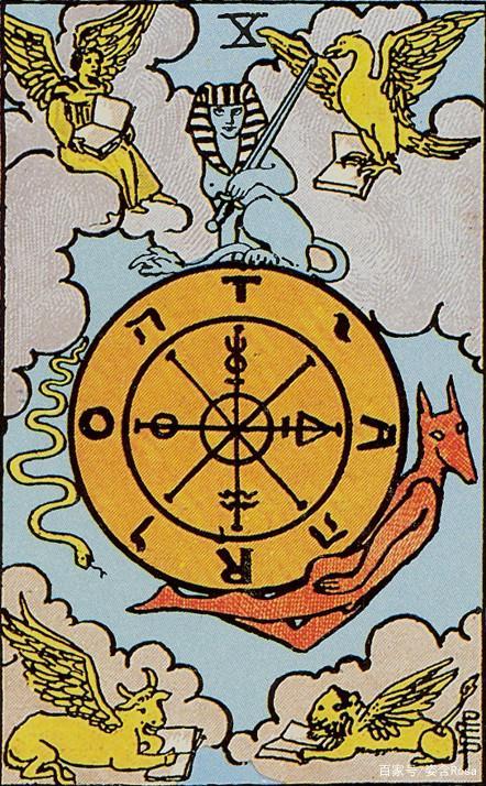 塔罗牌中命运之轮代表木星,象征了幸运